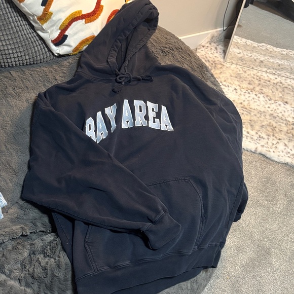 Brandy Melville Other - Brandy Melville Black 'Bay Area' Hoodie with White Lettering